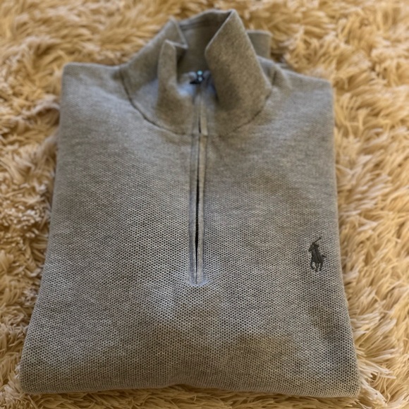 Men’s Large Polo quarter zip sweater / like new - Picture 4 of 4